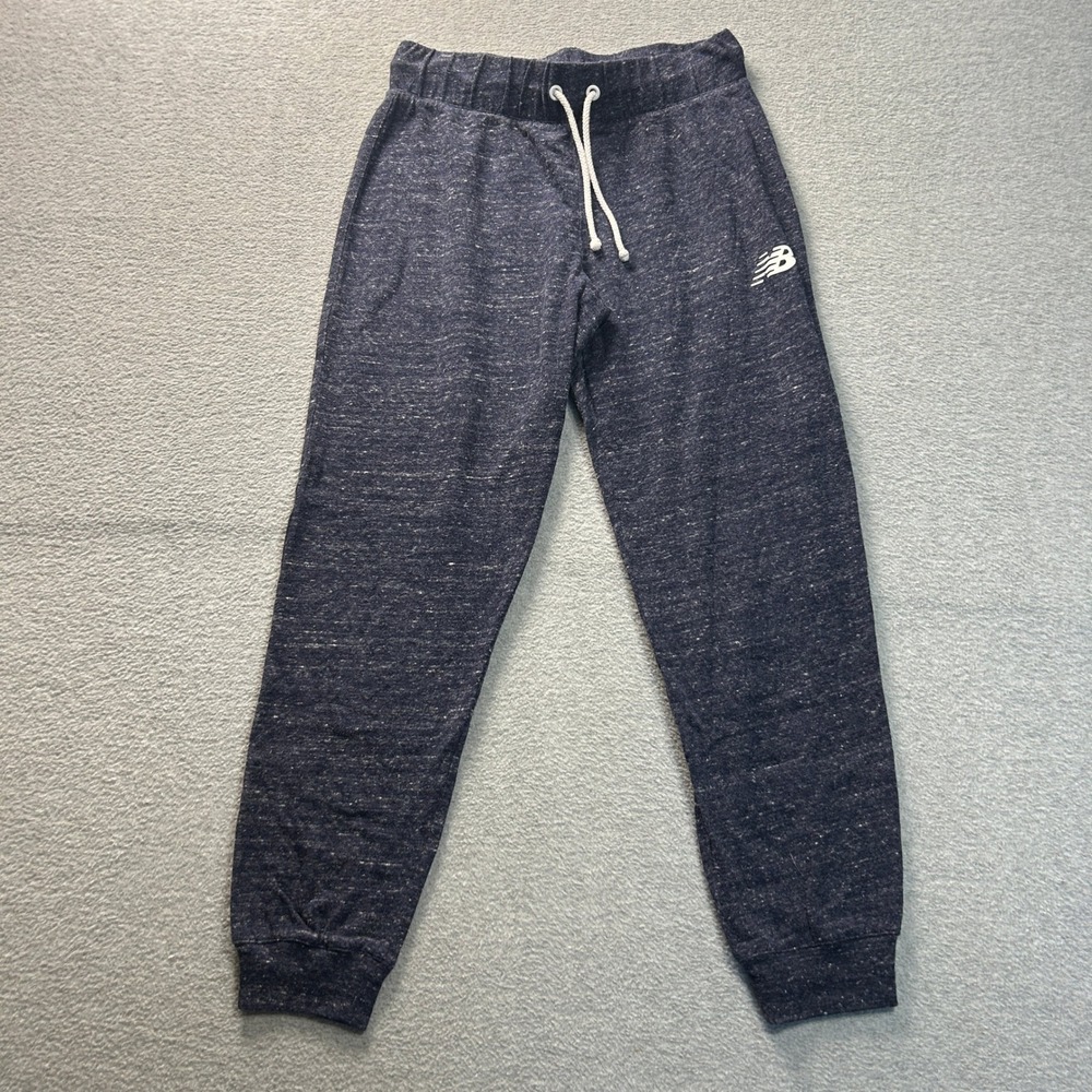 New Balance Jogger Sweatpants Womens Heather Navy Drawstring Athletic Lounge